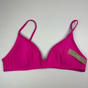 J Crew French Bikini Top Size Medium Radiant Fuchsia